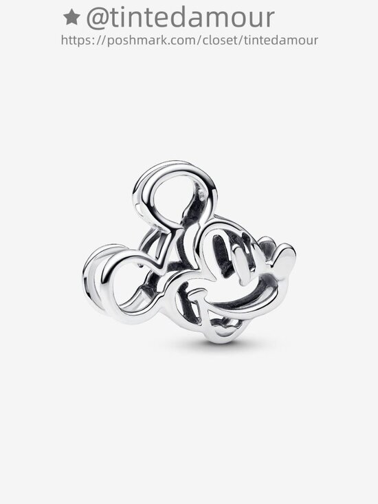 Pandora Disney Mickey Mouse Openwork Charm|Pendant - Picture 1 of 2